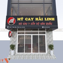 Thiết kế quán mì cay Hải Linh đậm chất Hàn Quốc giữa lòng Hà Nội
